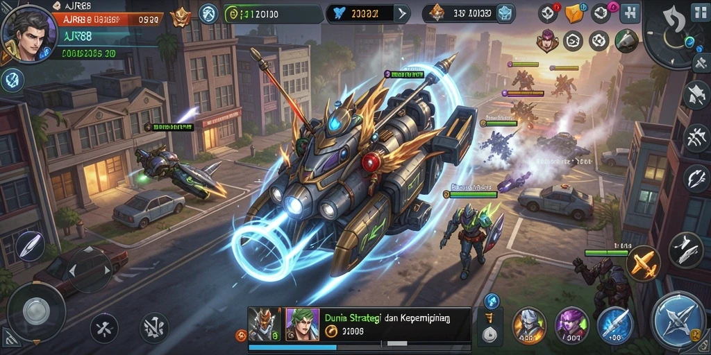 Tangkapan layar gameplay AJR88 menunjukkan strategi dan pertempuran mendebarkan.