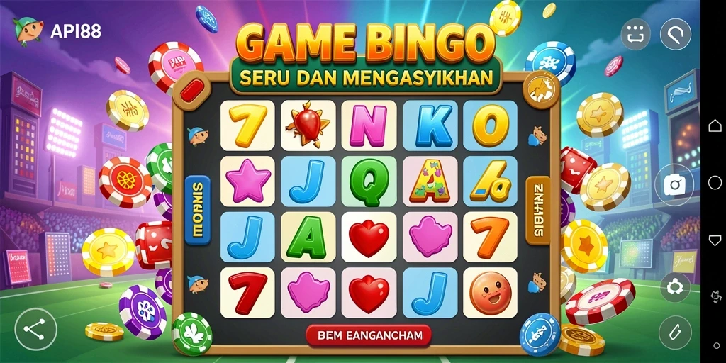 Tampilan gameplay seru dan interaktif dari API88 yang menghadirkan kesenangan Bingo.