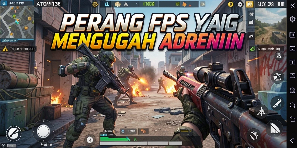 Gameplay seru ATOM138 dengan aksi tembak-menembak penuh strategi.