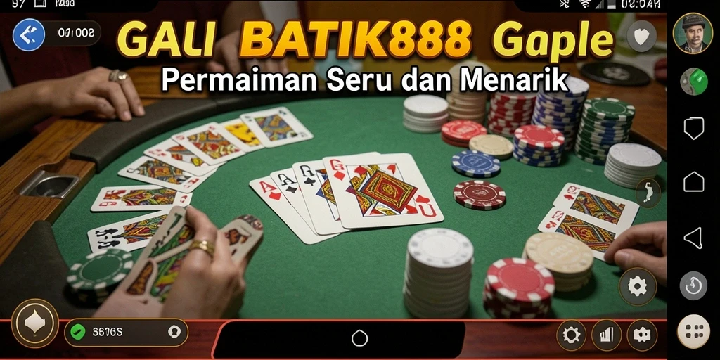 Tampilan gameplay seru di BATIK88 dengan kartu Gaple yang menawan.