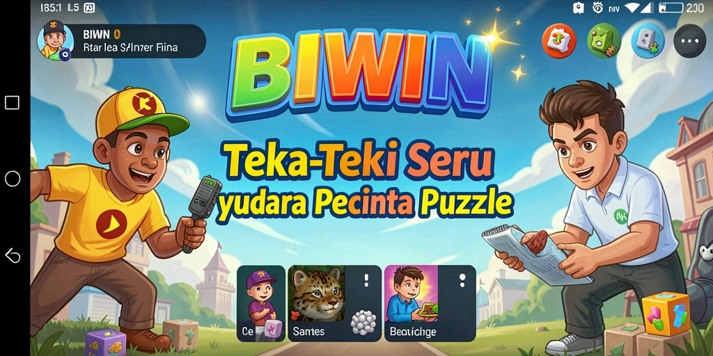 Gameplay seru BIWIN yang menantang teka-teki otak.