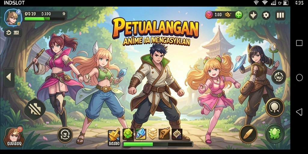 Tampilan gameplay INDSLOT yang mengasyikkan dan penuh aksi Anime.