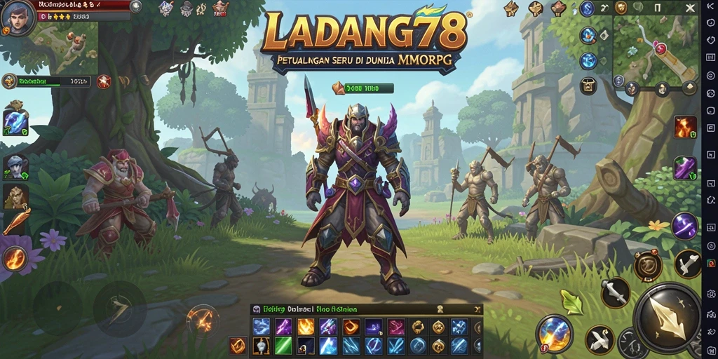 Screenshot menunjukkan aksi seru dalam permainan MMORPG LADANG78.