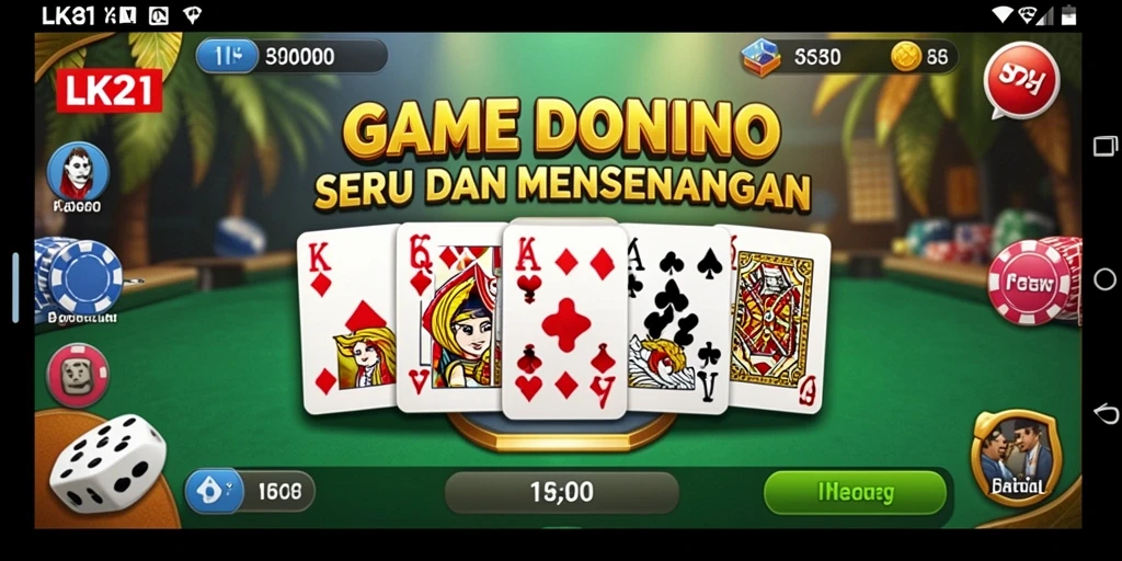 Screenshot gameplay LK21 yang menunjukkan serunya bermain Domino.