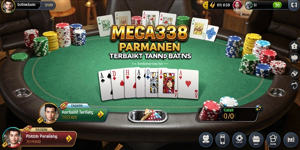 Tampilan gameplay Poker yang menarik di MEGA338.