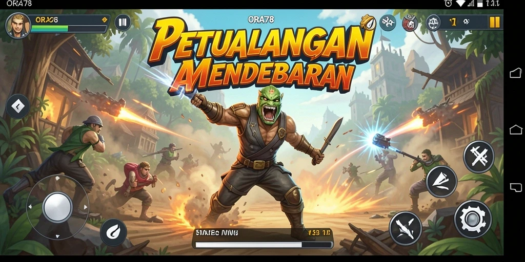 Tampilan gameplay seru dari ORA78 dengan aksi mendebarkan.