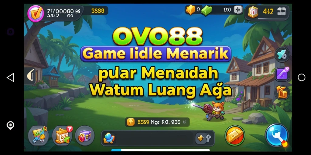 Screenshot menunjukkan gameplay OVO88 yang menarik dan bersifat Idle.