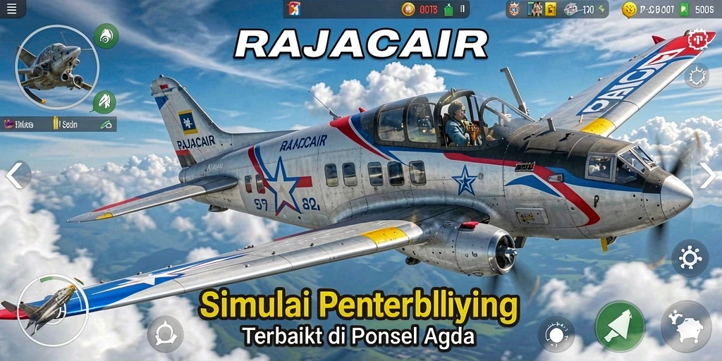 Tangkapan layar dari gameplay RAJACAIR menampilkan suasana penerbangan yang mendebarkan.