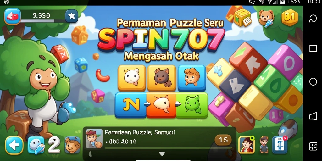 Screenshot utama SPIN707 yang menunjukkan gameplay Puzzle yang menarik