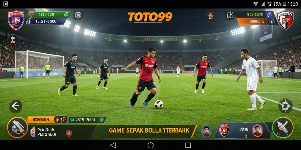 Tampilan gameplay TOTO99 yang mendebarkan dan realistis dalam pertandingan sepak bola.