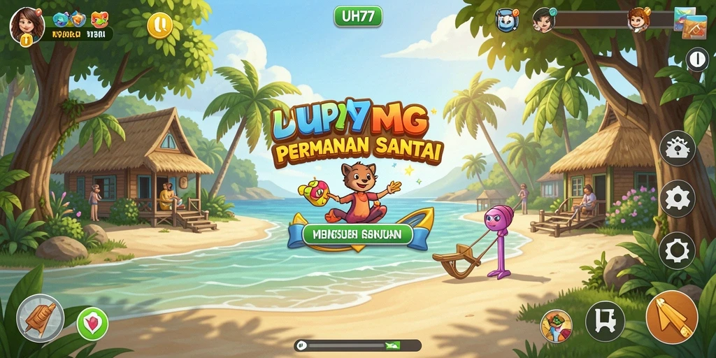 Screenshot UH77 menampilkan gameplay santai dan menghibur.